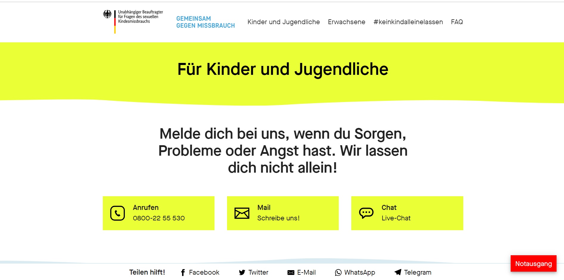Soforthilfe Kinder